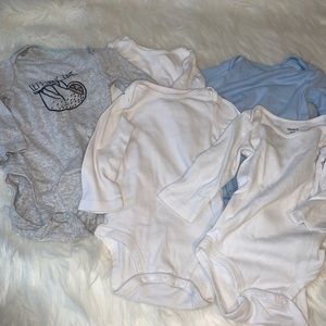 Long sleeve onesies bundle - 5 pk - 12 month - boy